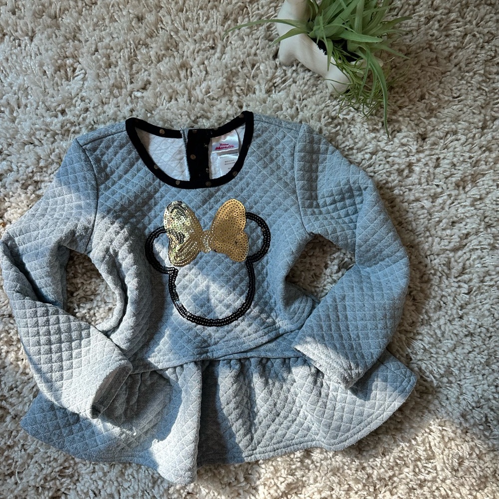 Super cute and warm Disney Minnie Mouse shirt and shirt dress for toddle… - Picture 1 of 5